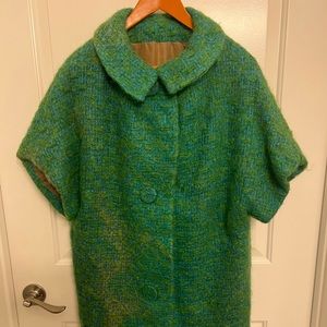 Vintage Green Oversized Coat - Designer Unknown
